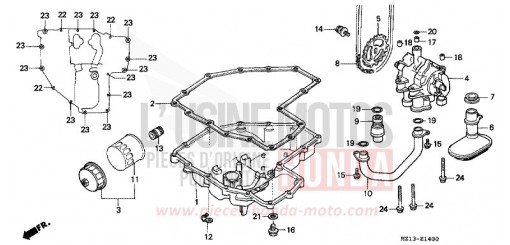CARTER D'HUILE/POMPE A HUILE CB1000FP de 1993